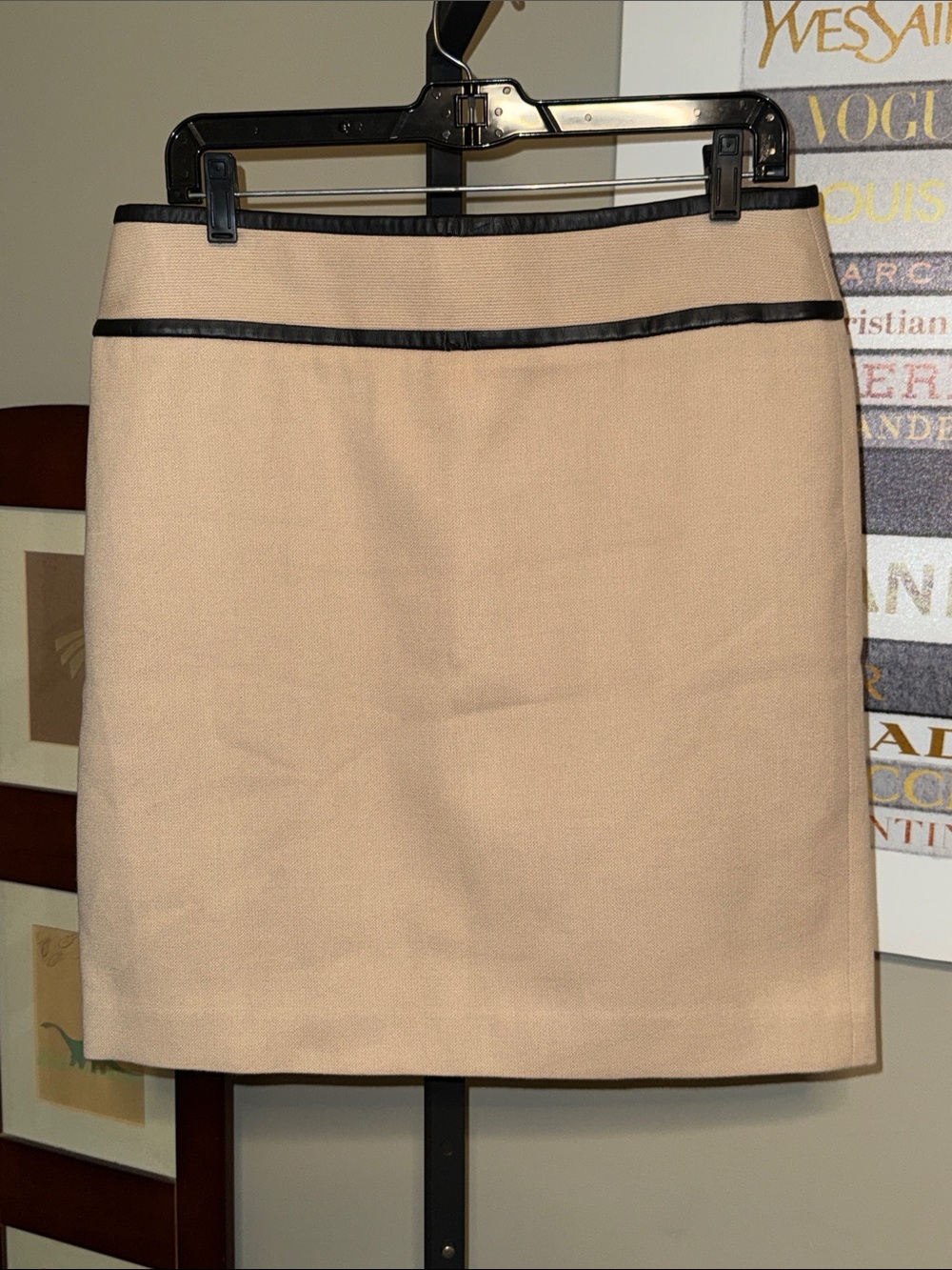 Ann Taylor Beige Pencil Wool Blend Skirt